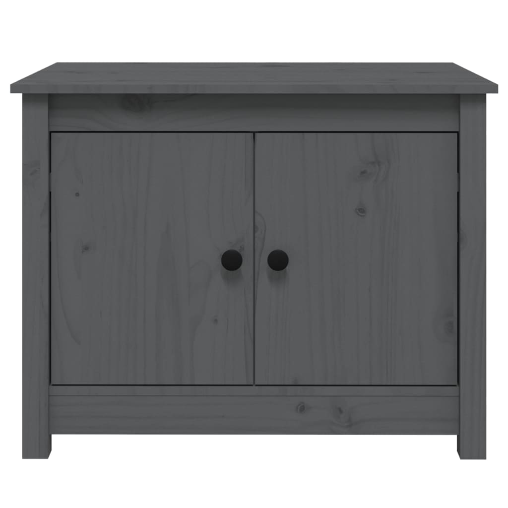 vidaXL Stolik kawowy, szary, 71x49x55 cm, lite drewno sosnowe