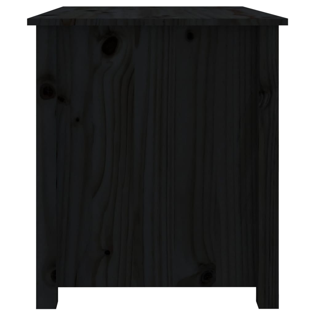 vidaXL Stolik kawowy, czarny, 71x49x55 cm, lite drewno sosnowe