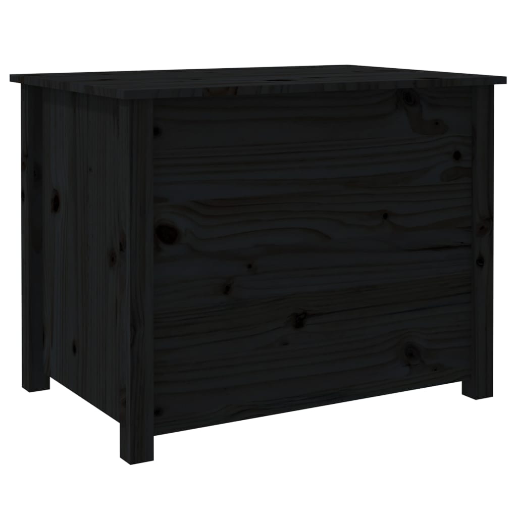 vidaXL Stolik kawowy, czarny, 71x49x55 cm, lite drewno sosnowe