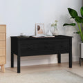 vidaXL Stolik kawowy, czarny, 102x49x55 cm, lite drewno sosnowe