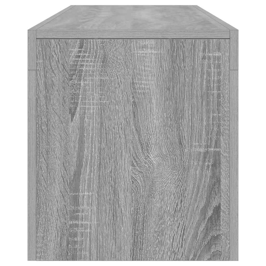 vidaXL Szafka TV z oświetleniem LED, szary dąb sonoma, 140x36,5x40 cm