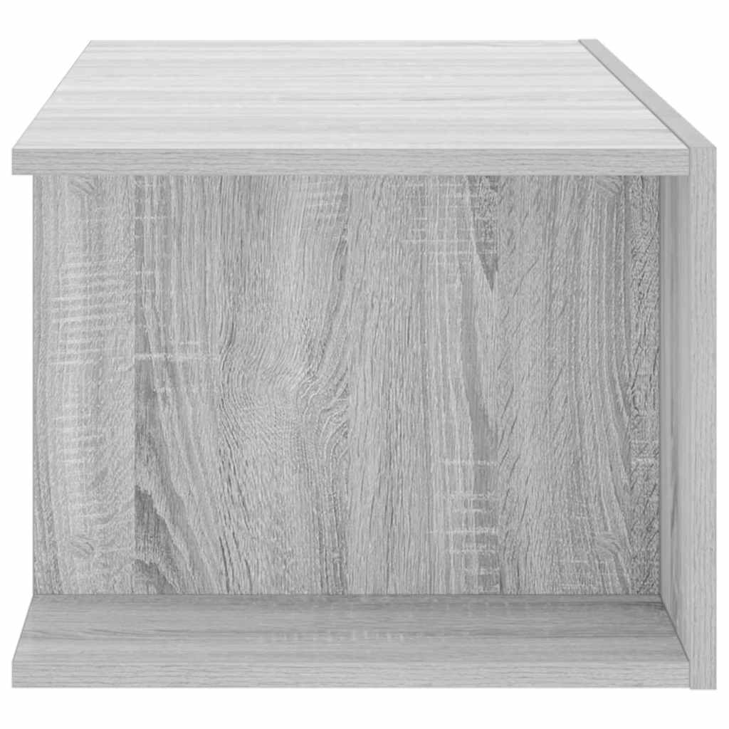 vidaXL Szafka pod TV z oświetleniem LED, szary dąb sonoma, 90x39x30 cm