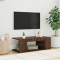 vidaXL Szafka TV z oświetleniem LED, brązowy dąb, 90x39x30 cm