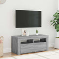 vidaXL Szafka pod TV z oświetleniem LED, szary dąb sonoma, 90x35x40 cm