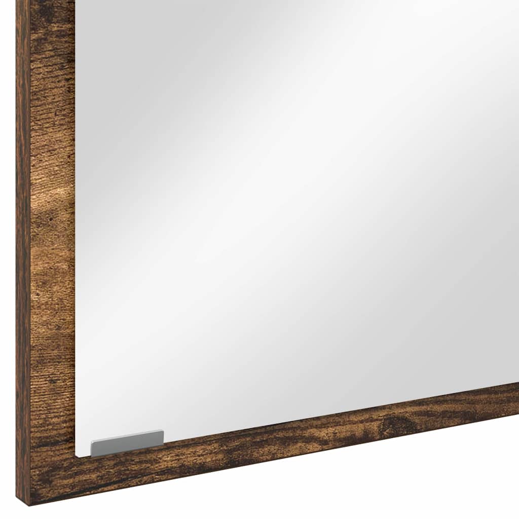 vidaXL Lustro Dąb wędzony 90 x 8,5 x 37 cm Materiał drewnopochodny