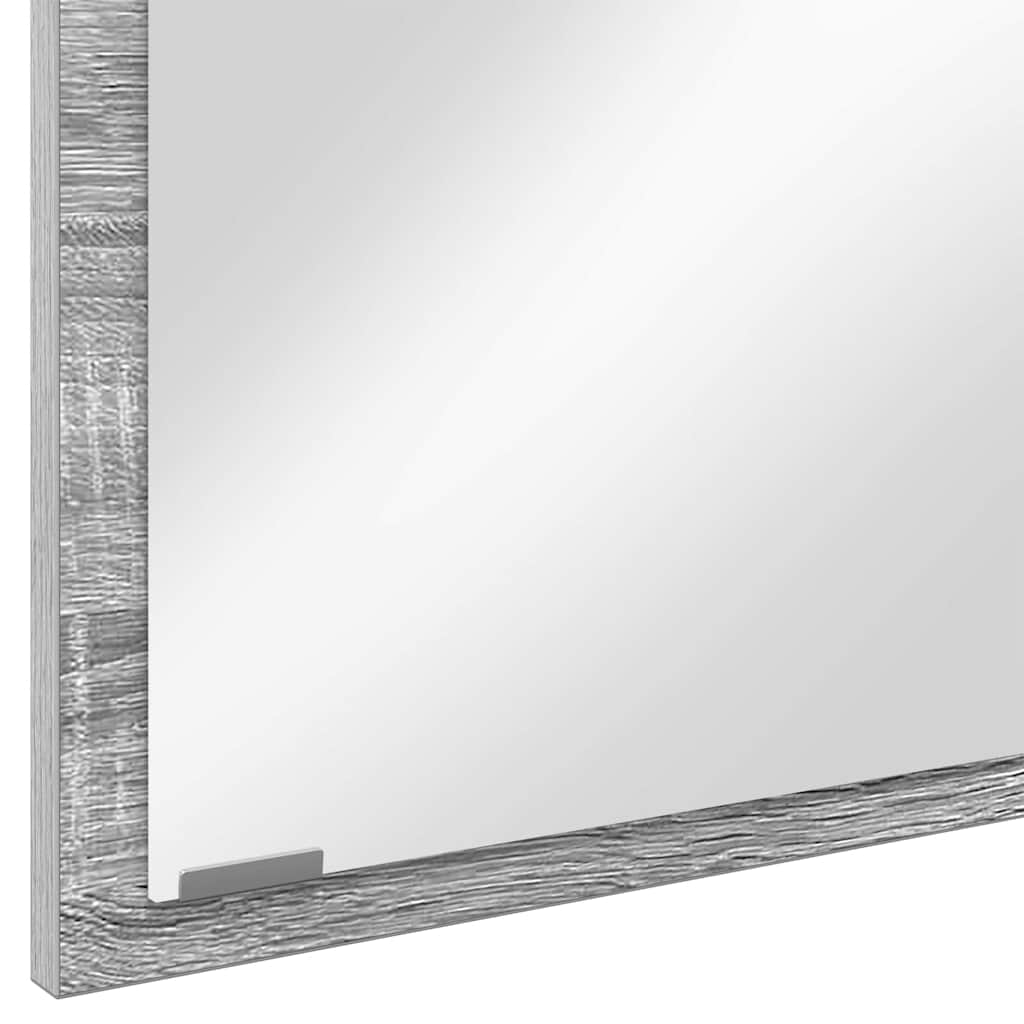 vidaXL Lustro Szary Sonoma 90 x 8,5 x 37 cm Materiał drewnopochodny