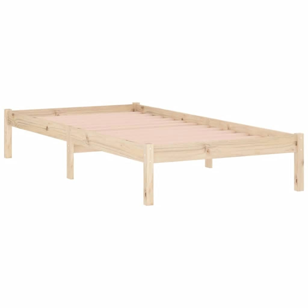 vidaXL Rama łóżka bez materaca, 100x190 cm, lite drewno sosnowe