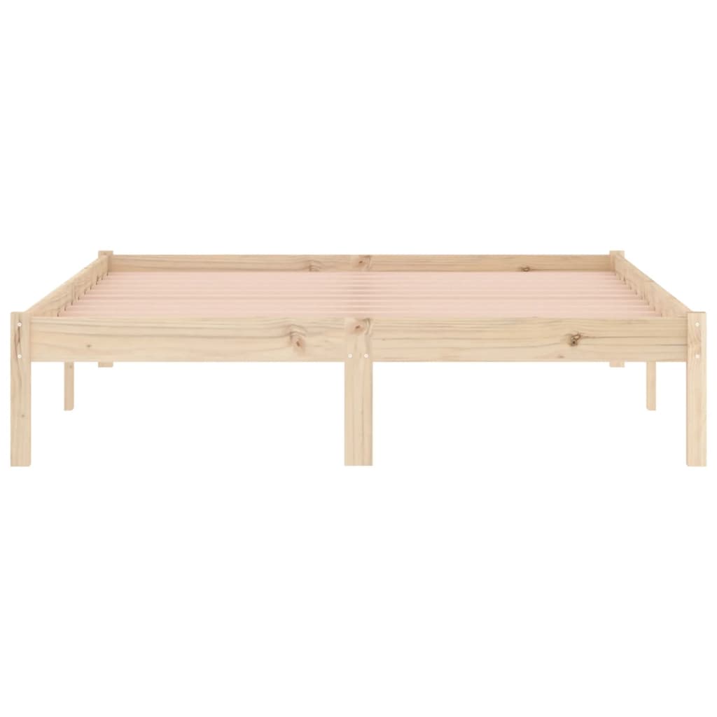 vidaXL Rama łóżka bez materaca, 137x190 cm, lite drewno sosnowe