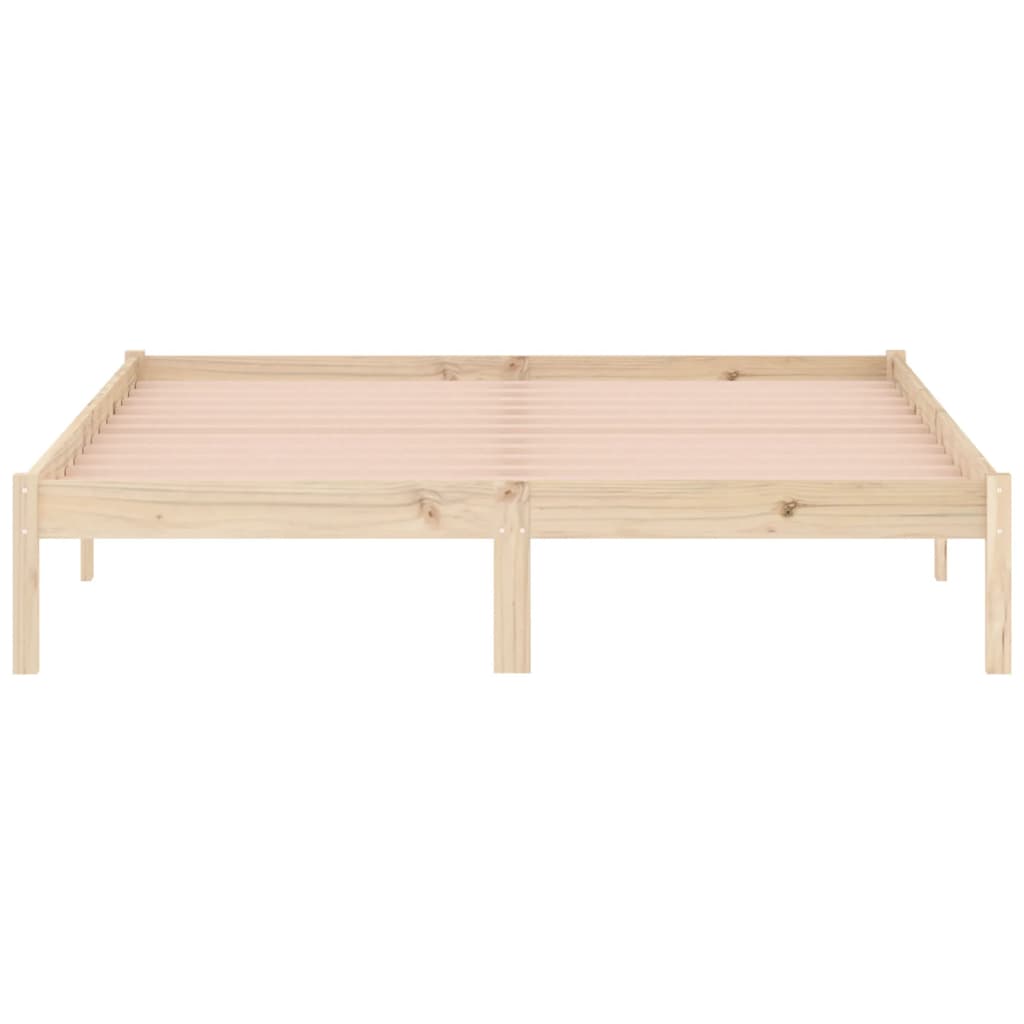 vidaXL Rama łóżka bez materaca, 152x203 cm, lite drewno sosnowe