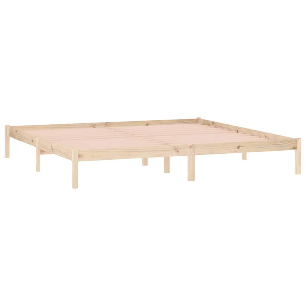 vidaXL Rama łóżka bez materaca, 193x203 cm, lite drewno sosnowe