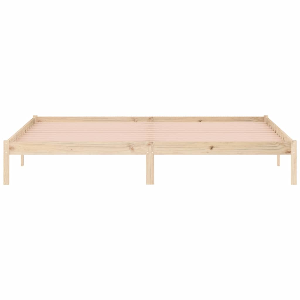 vidaXL Rama łóżka bez materaca, 193x203 cm, lite drewno sosnowe