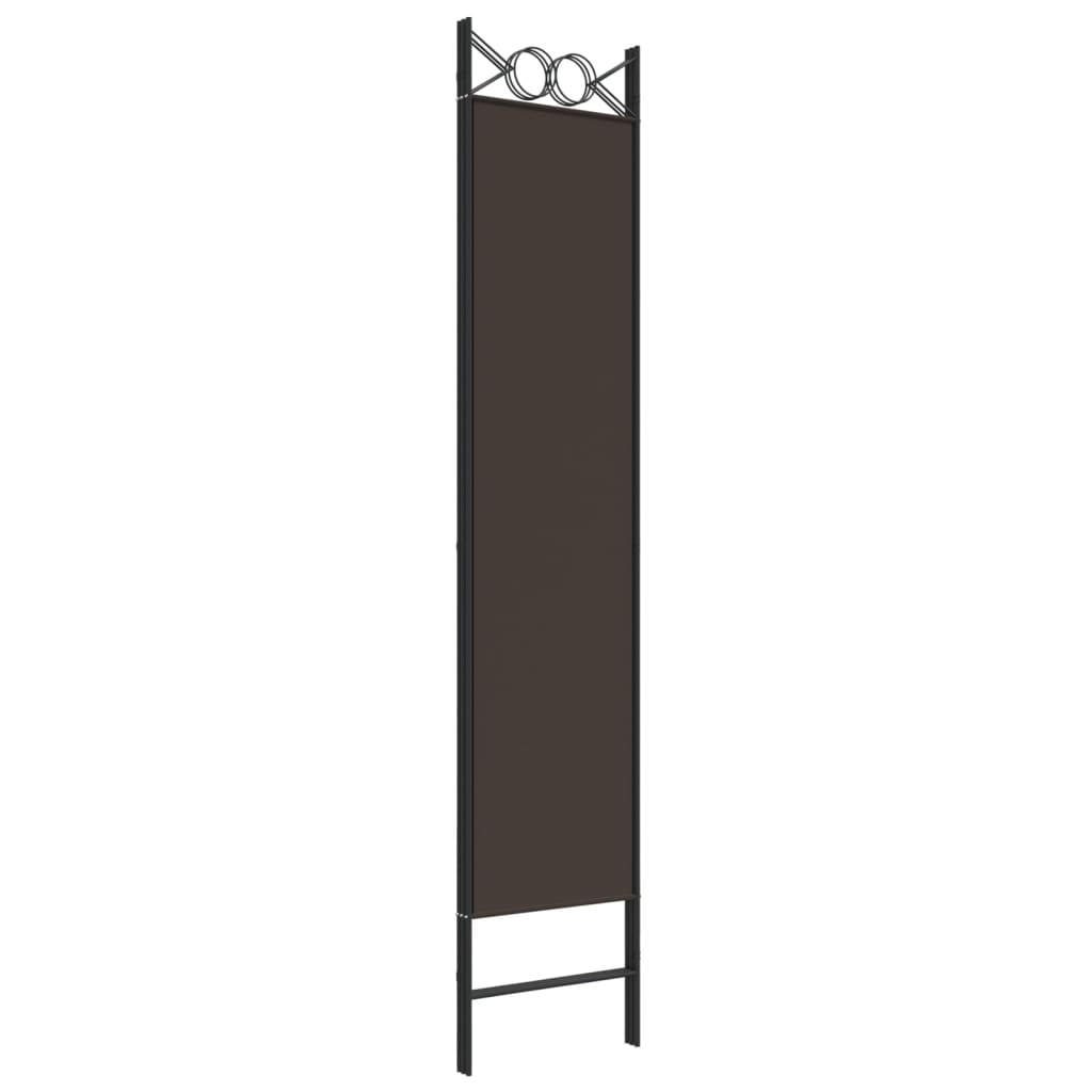vidaXL Parawan 3-panelowy, brązowy, 120x200 cm, tkanina