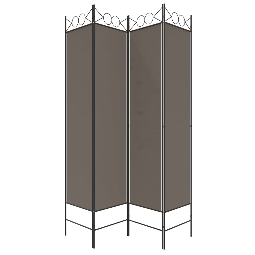 vidaXL Parawan 4-panelowy, antracytowy, 160x200 cm, tkanina
