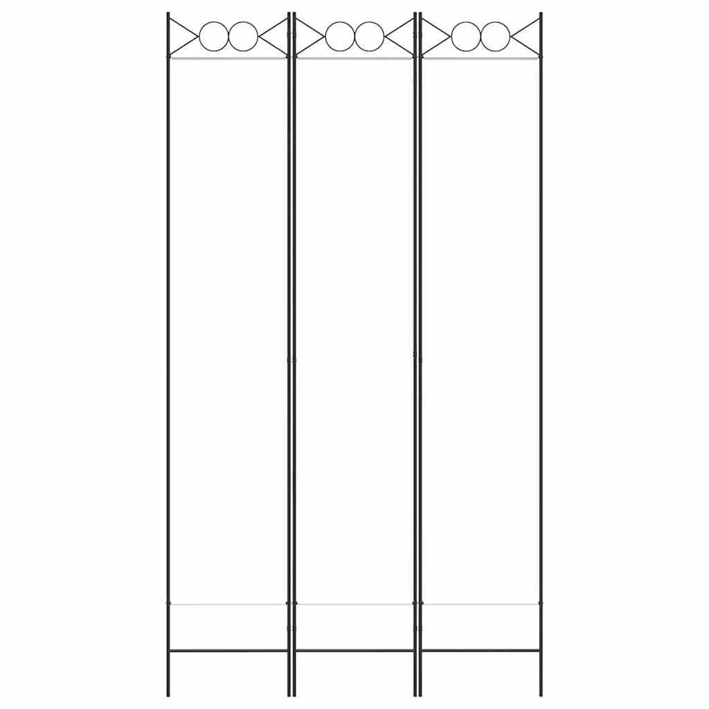 vidaXL Parawan 3-panelowy, biały, 120x220 cm, tkanina
