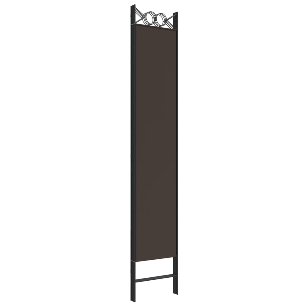 vidaXL Parawan 4-panelowy, brązowy, 160x220 cm, tkanina