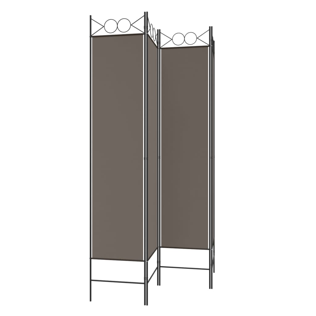 vidaXL Parawan 4-panelowy, antracytowy, 160x220 cm, tkanina