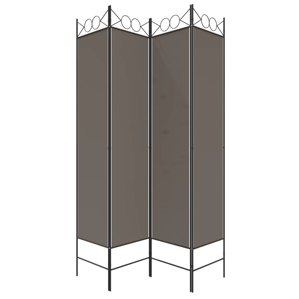 vidaXL Parawan 4-panelowy, antracytowy, 160x220 cm, tkanina