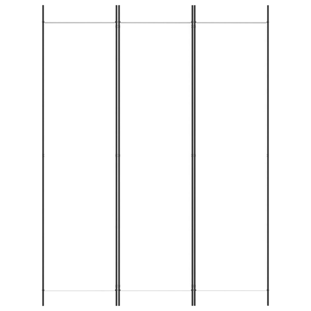 vidaXL Parawan 3-panelowy, biały,150x200 cm, tkanina