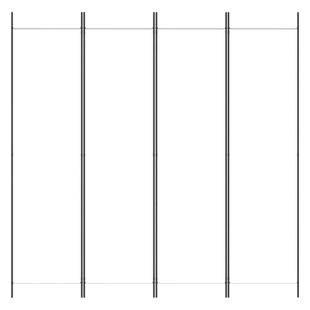 vidaXL Parawan 4-panelowy, biały, 200x200 cm, tkanina