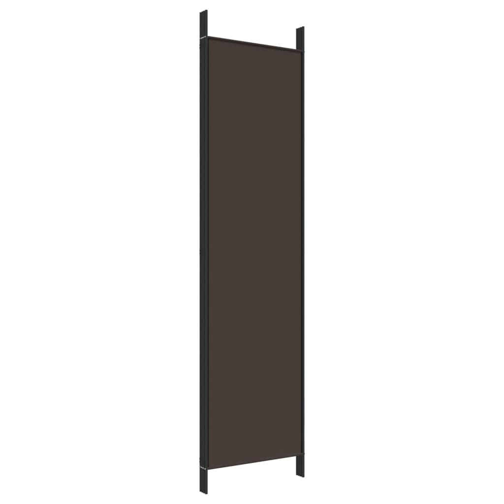 vidaXL Parawan 4-panelowy, brązowy, 200x200 cm, tkanina