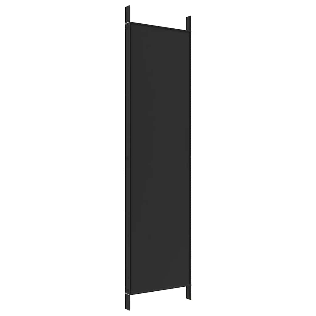 vidaXL Parawan 4-panelowy, czarny, 200x200 cm, tkanina