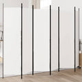 vidaXL Parawan 6-panelowy, biały, 300 x 200 cm, tkanina