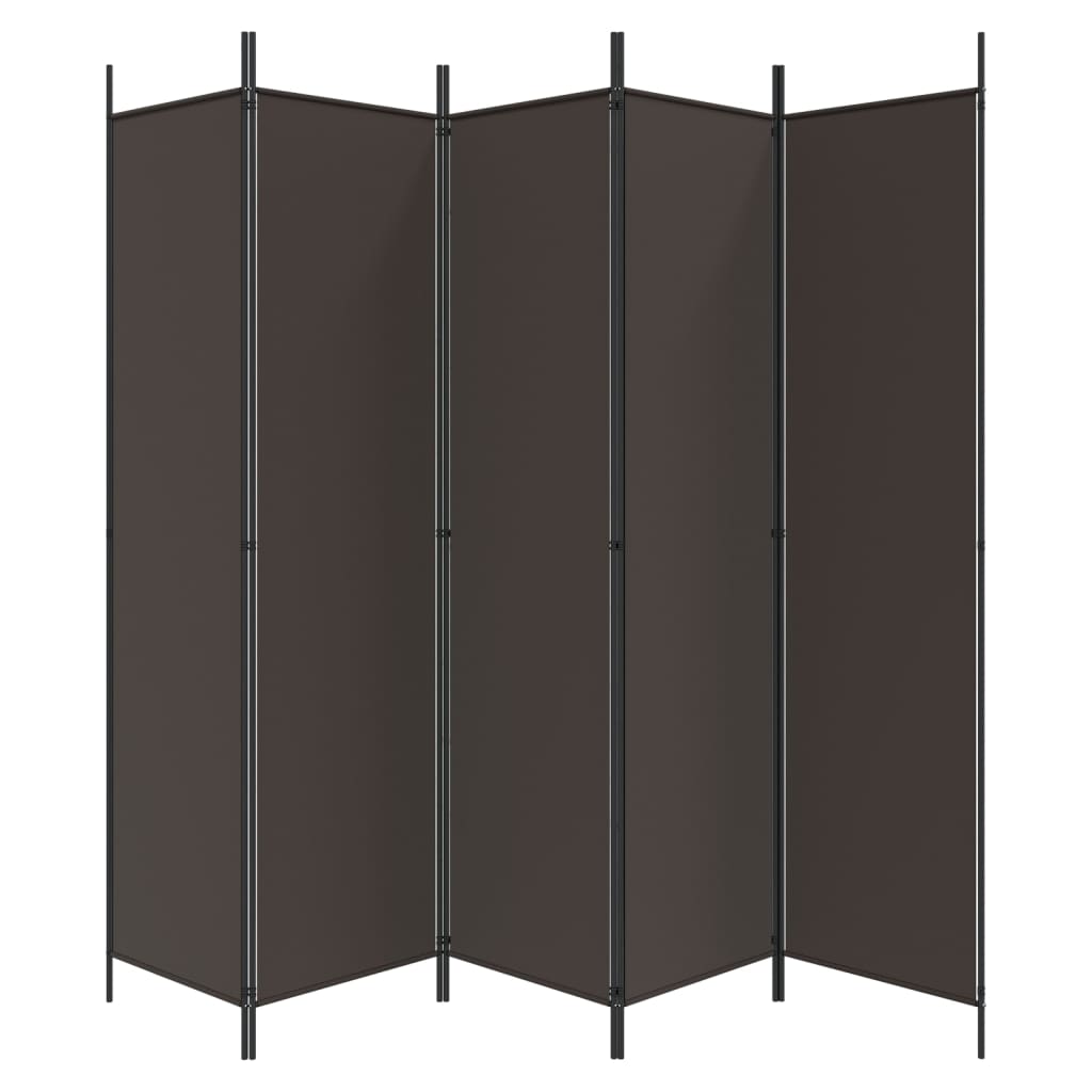 vidaXL Parawan 6-panelowy, brązowy, 300x200 cm, tkanina
