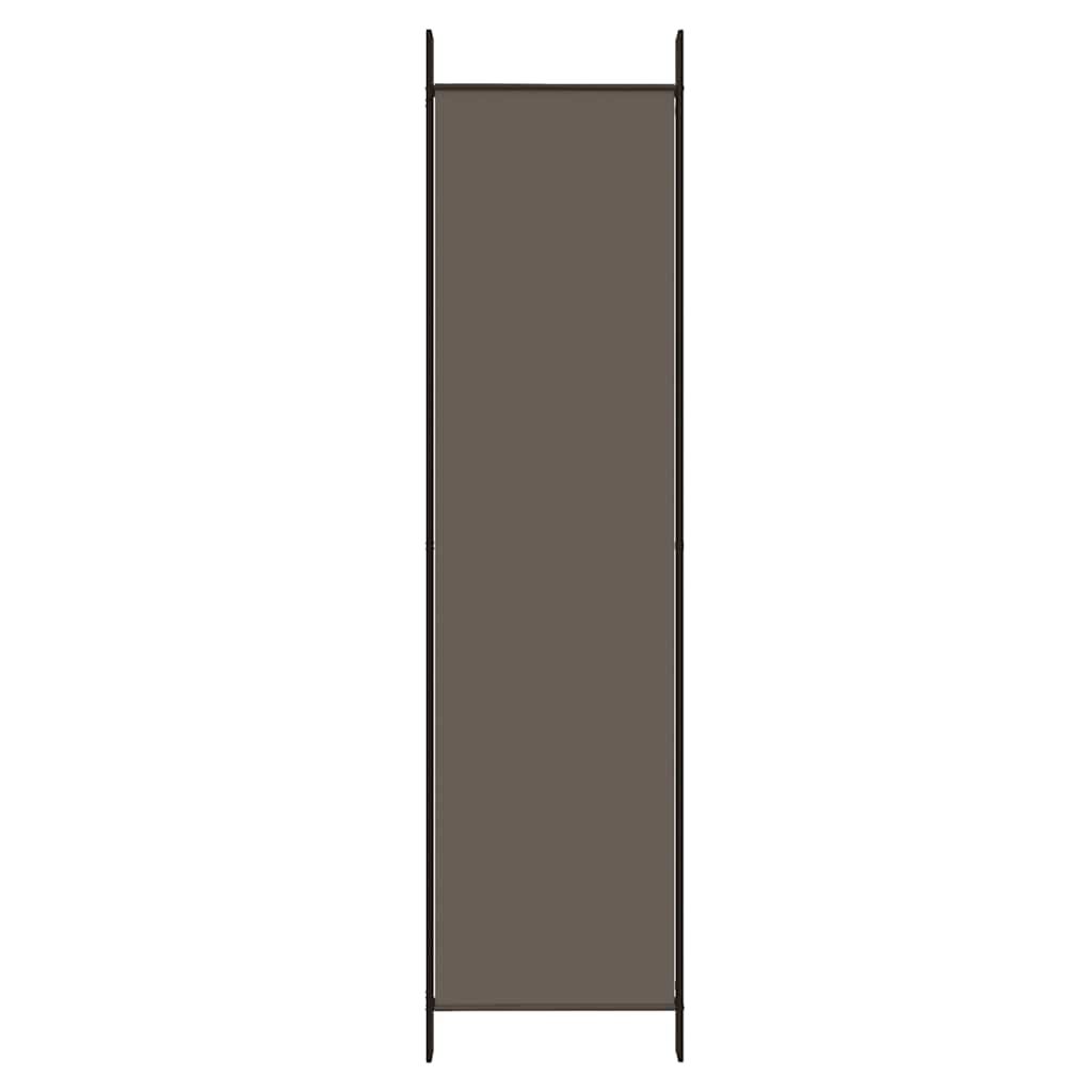 vidaXL Parawan 6-panelowy, antracytowy, 300x200 cm, tkanina