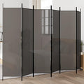 vidaXL Parawan 6-panelowy, antracytowy, 300x200 cm, tkanina