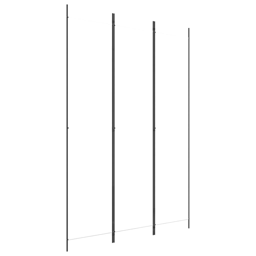 vidaXL Parawan 3-panelowy, biały, 150x220 cm, tkanina