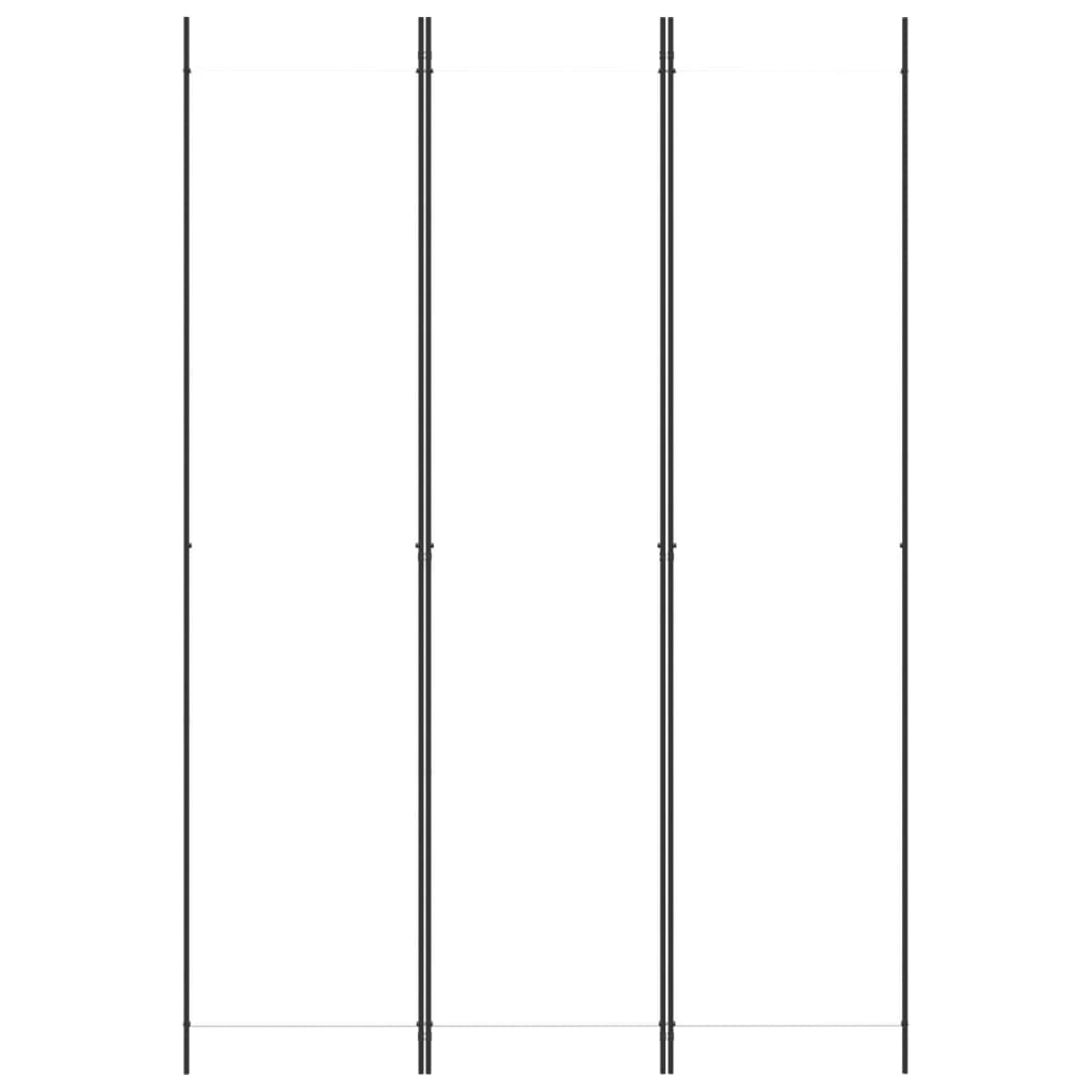 vidaXL Parawan 3-panelowy, biały, 150x220 cm, tkanina
