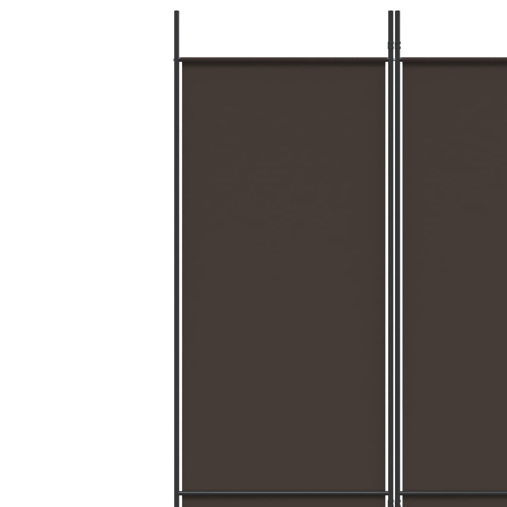 vidaXL Parawan 3-panelowy, brązowy, 150x220 cm, tkanina
