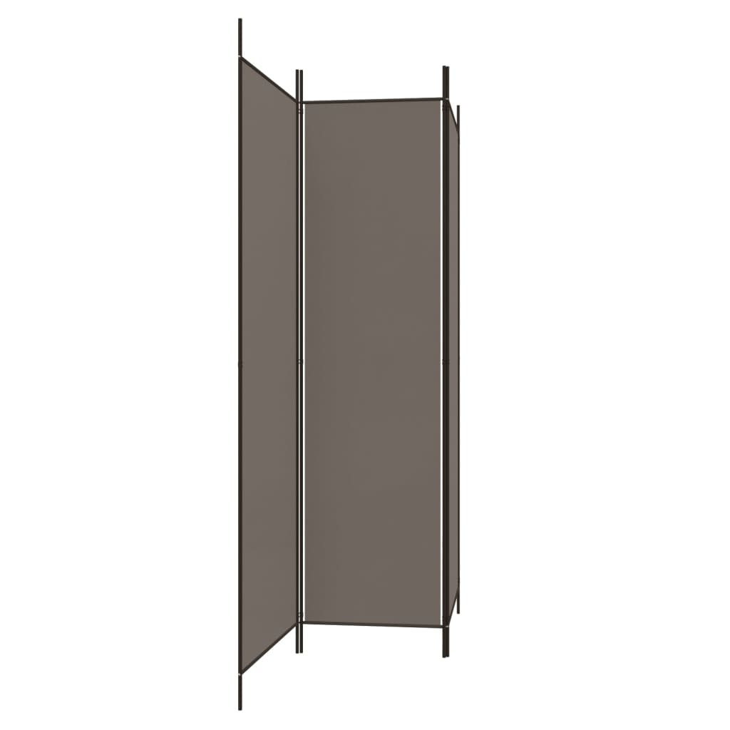 vidaXL Parawan 3-panelowy, antracytowy, 150x220 cm, tkanina