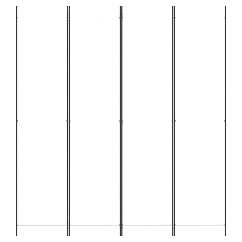 vidaXL Parawan 4-panelowy, biały, 200x220cm, tkanina