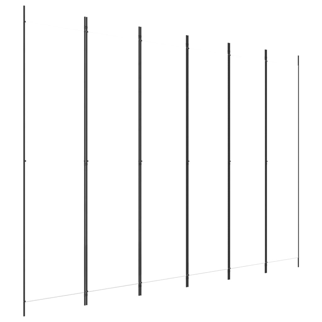 vidaXL Parawan 6-panelowy, biały, 300x220 cm, tkanina