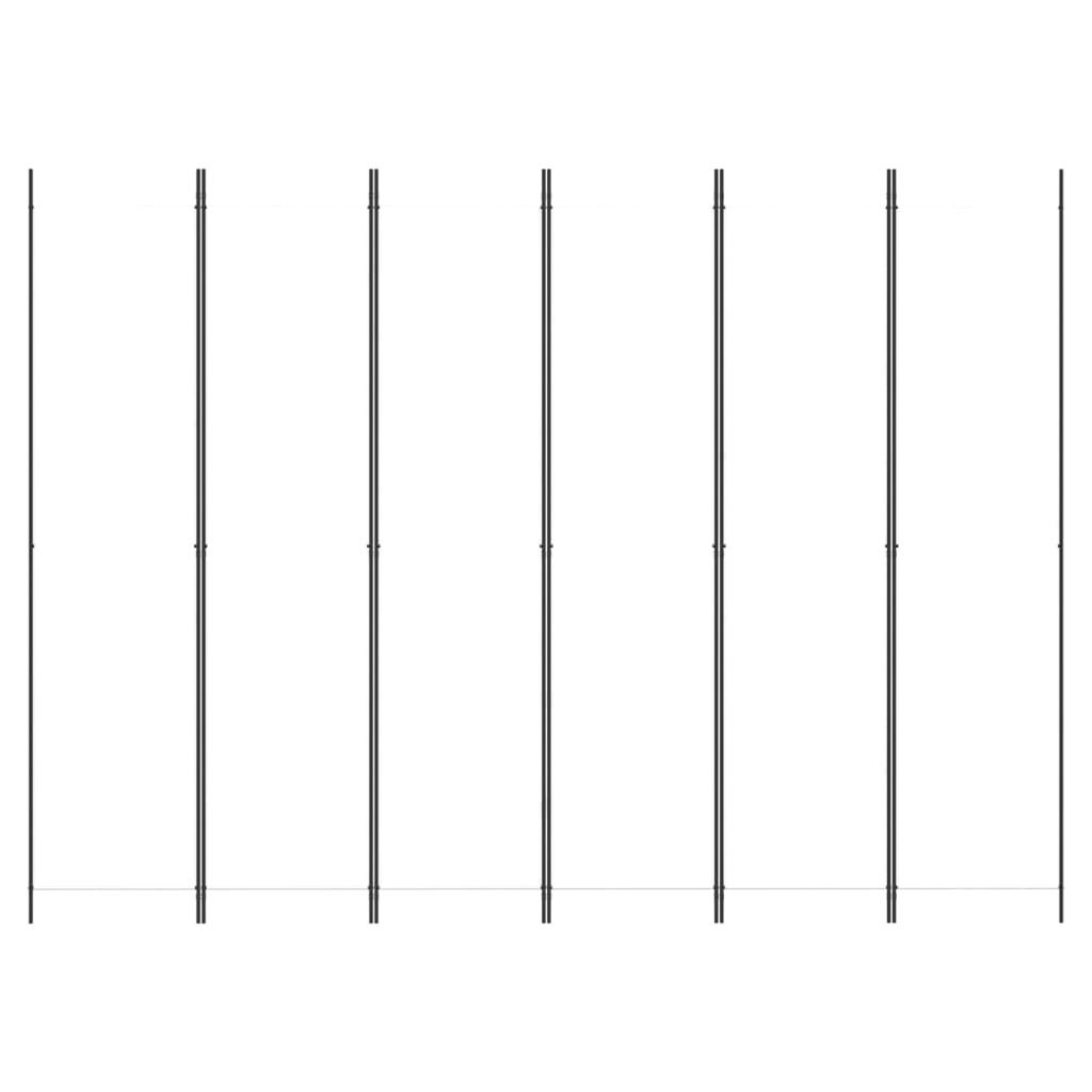 vidaXL Parawan 6-panelowy, biały, 300x220 cm, tkanina