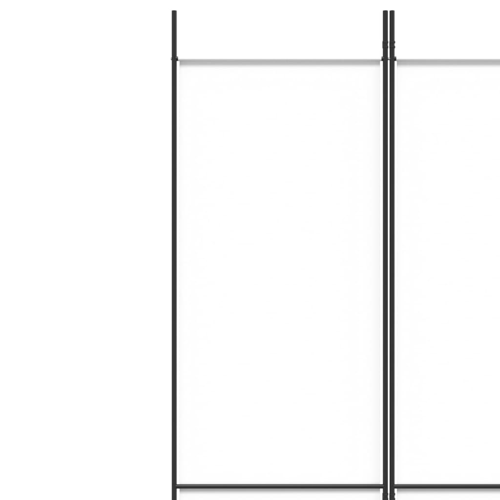 vidaXL Parawan 6-panelowy, biały, 300x220 cm, tkanina