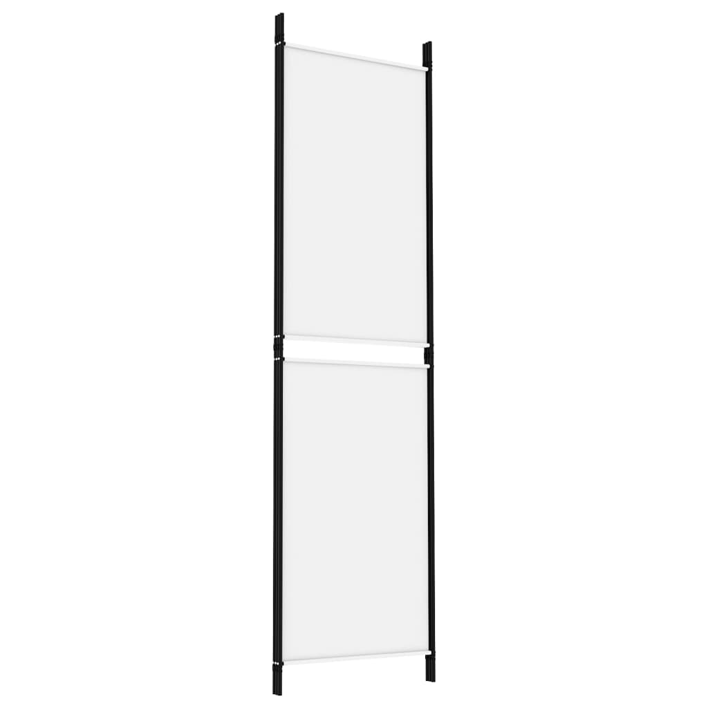 vidaXL Parawan 3-panelowy, biały, 150 x 180 cm, tkanina