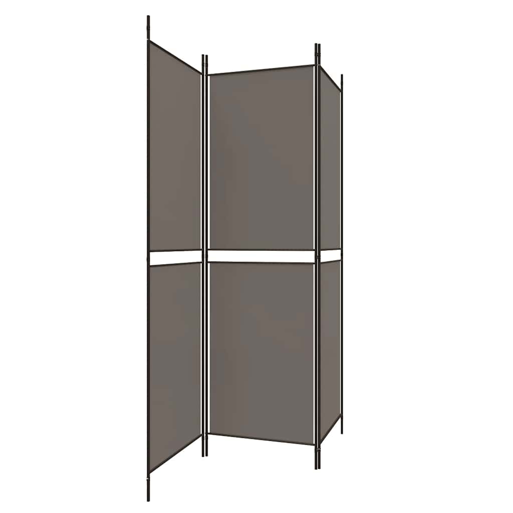 vidaXL Parawan 3-panelowy, antracytowy, 150 x 180 cm, tkanina
