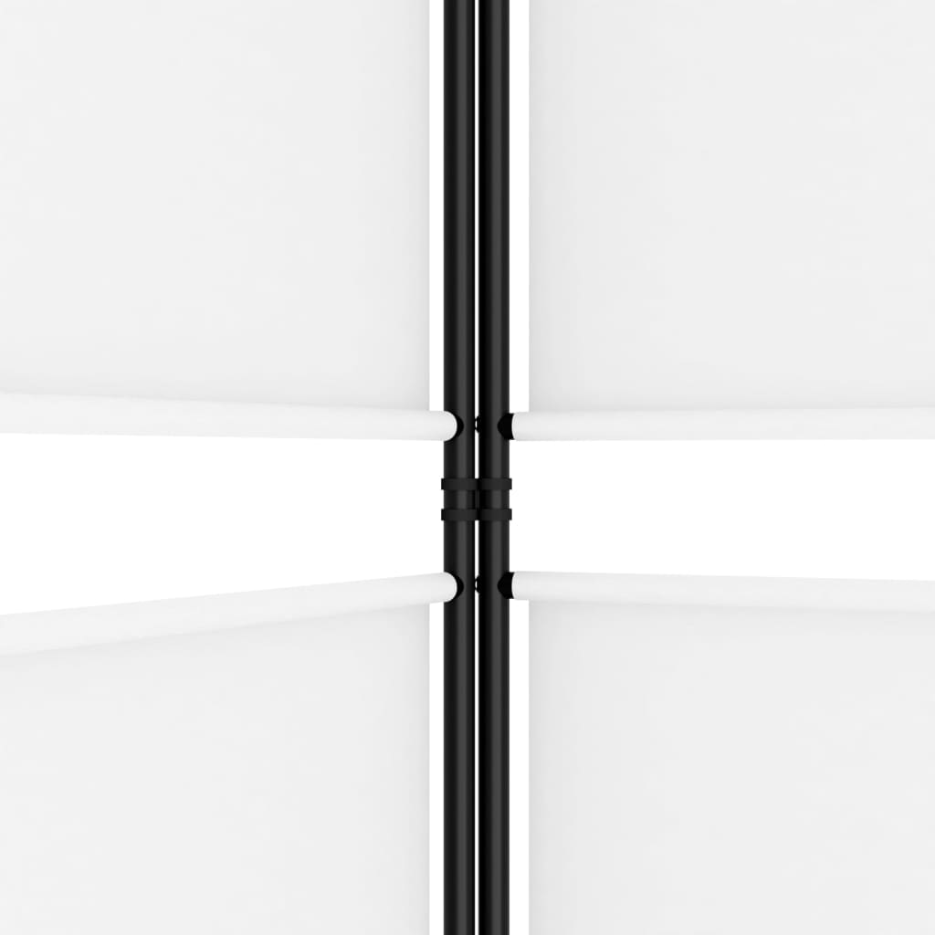 vidaXL Parawan 4-panelowy, biały, 200 x 180 cm, tkanina