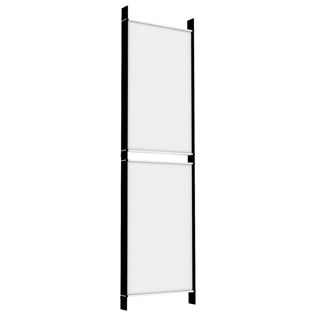 vidaXL Parawan 5-panelowy, biały, 250 x 180 cm, tkanina