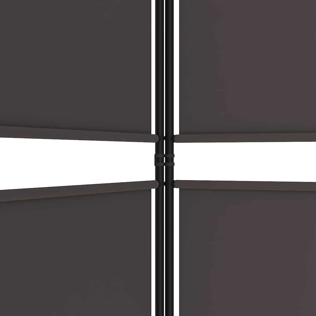 vidaXL Parawan 5-panelowy, brązowy, 250 x 180 cm, tkanina