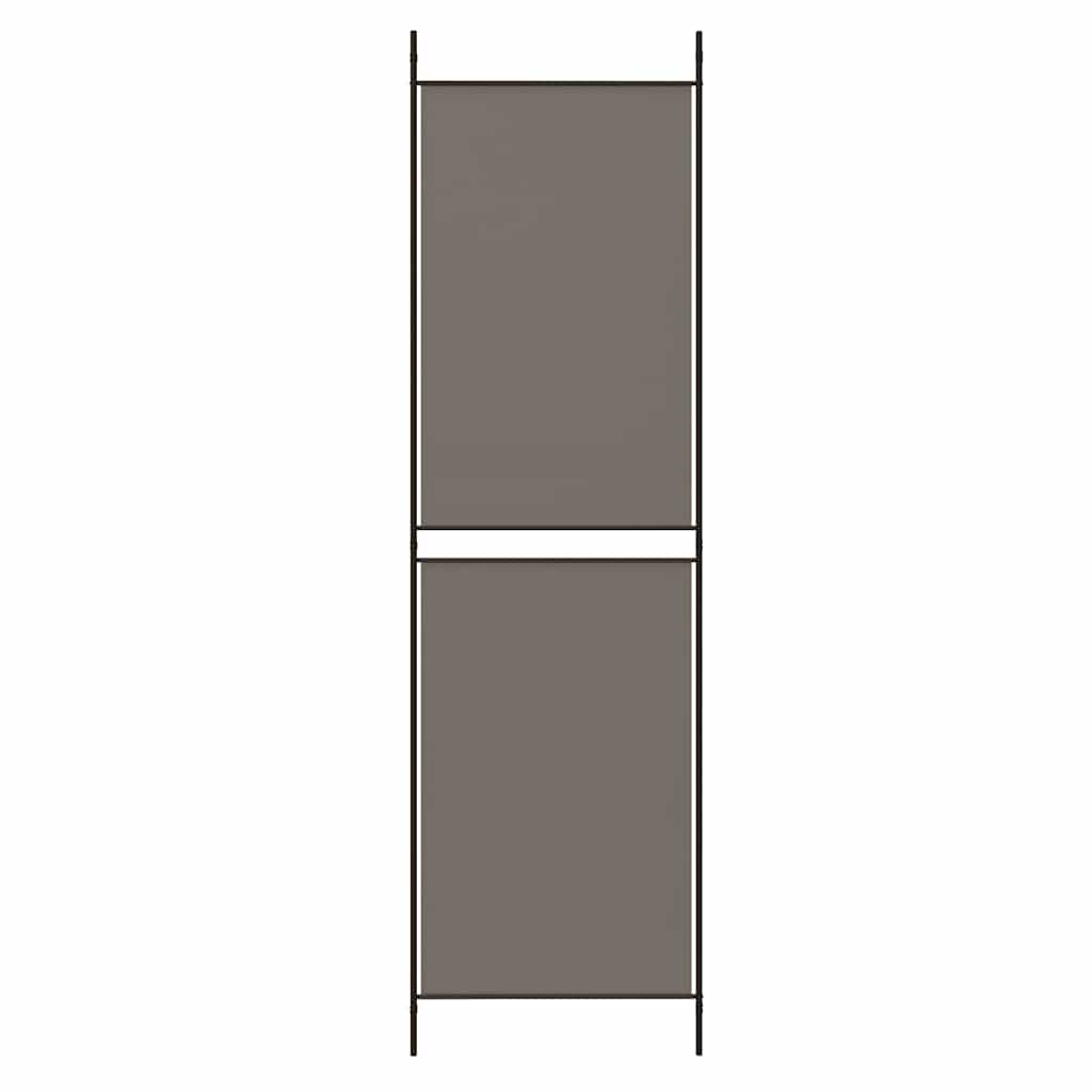 vidaXL Parawan 5-panelowy, antracytowy, 250 x 180 cm, tkanina