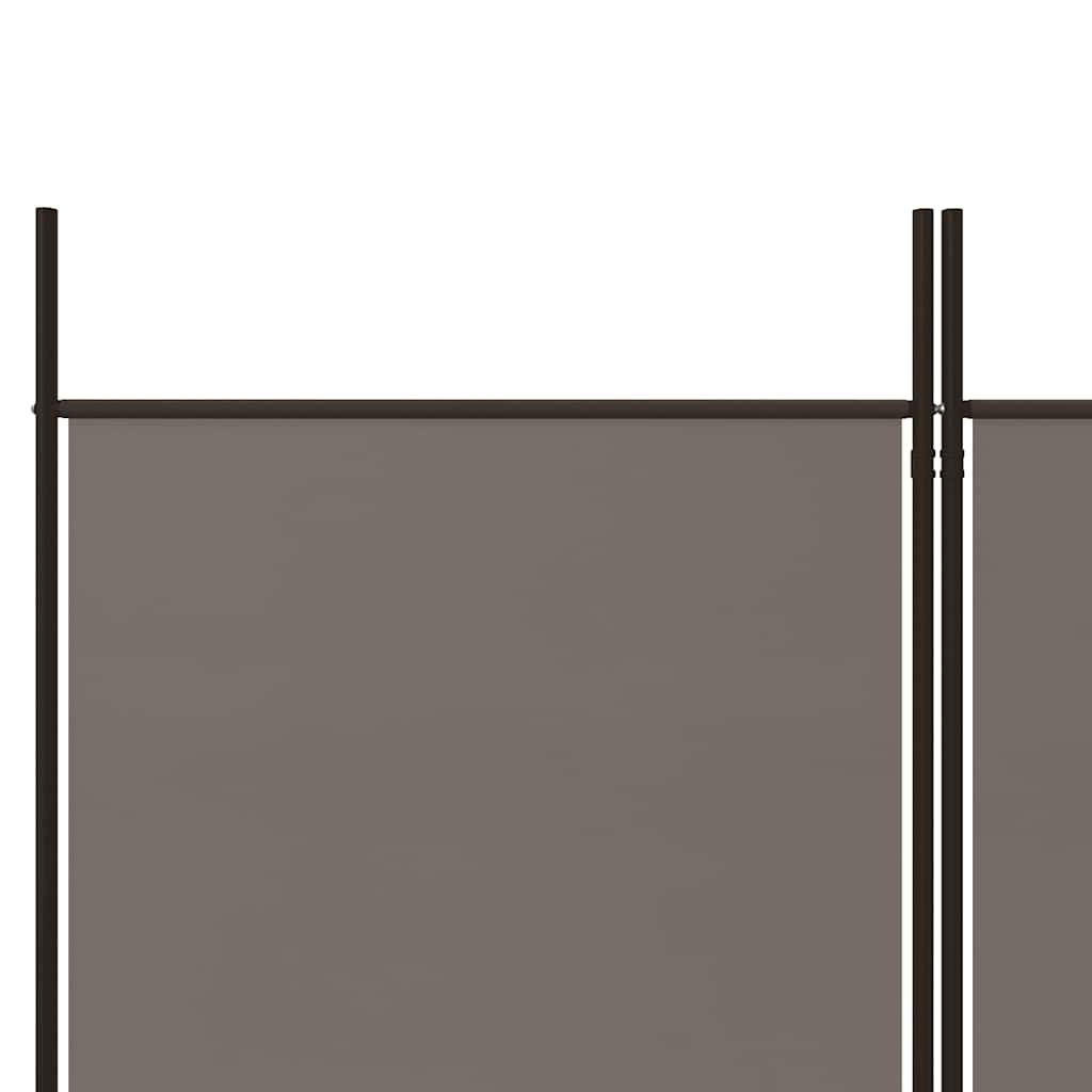 vidaXL Parawan 5-panelowy, antracytowy, 250 x 180 cm, tkanina