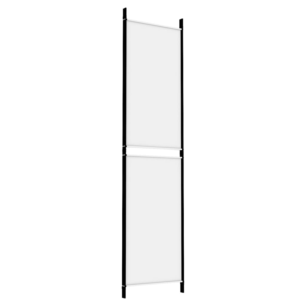 vidaXL Parawan 3-panelowy, biały,150x200 cm, tkanina