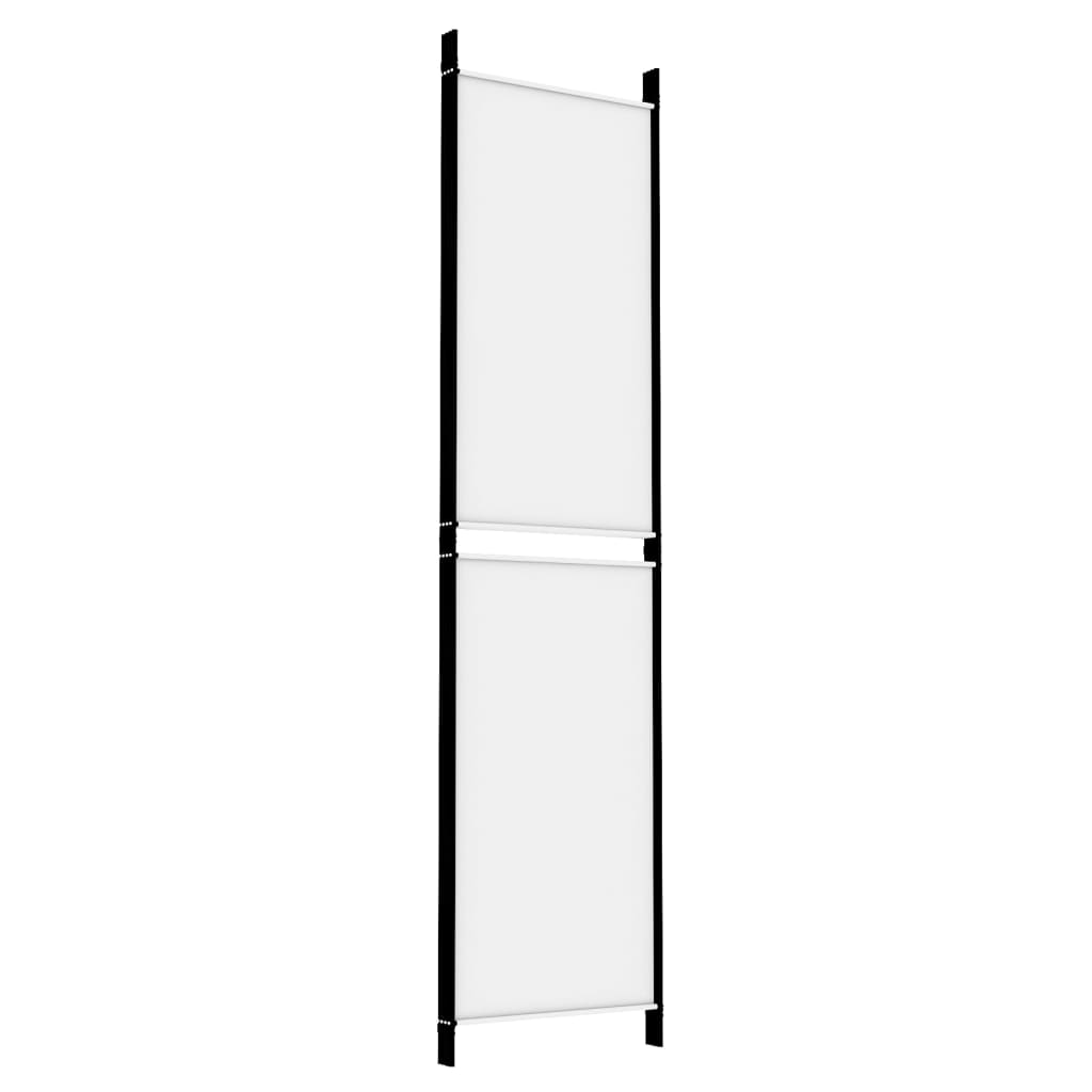 vidaXL Parawan 4-panelowy, biały, 200x200 cm, tkanina