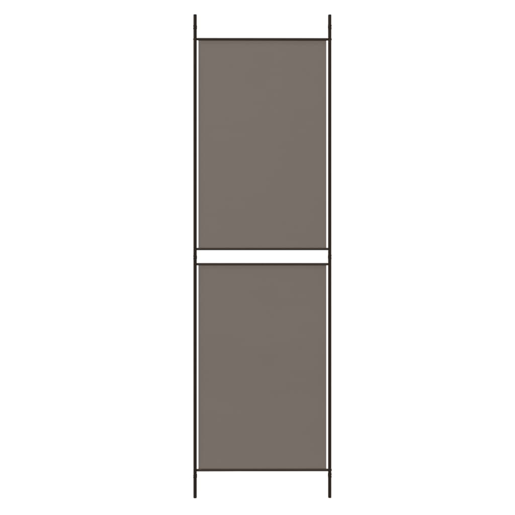 vidaXL Parawan 4-panelowy, antracytowy, 200x200 cm, tkanina