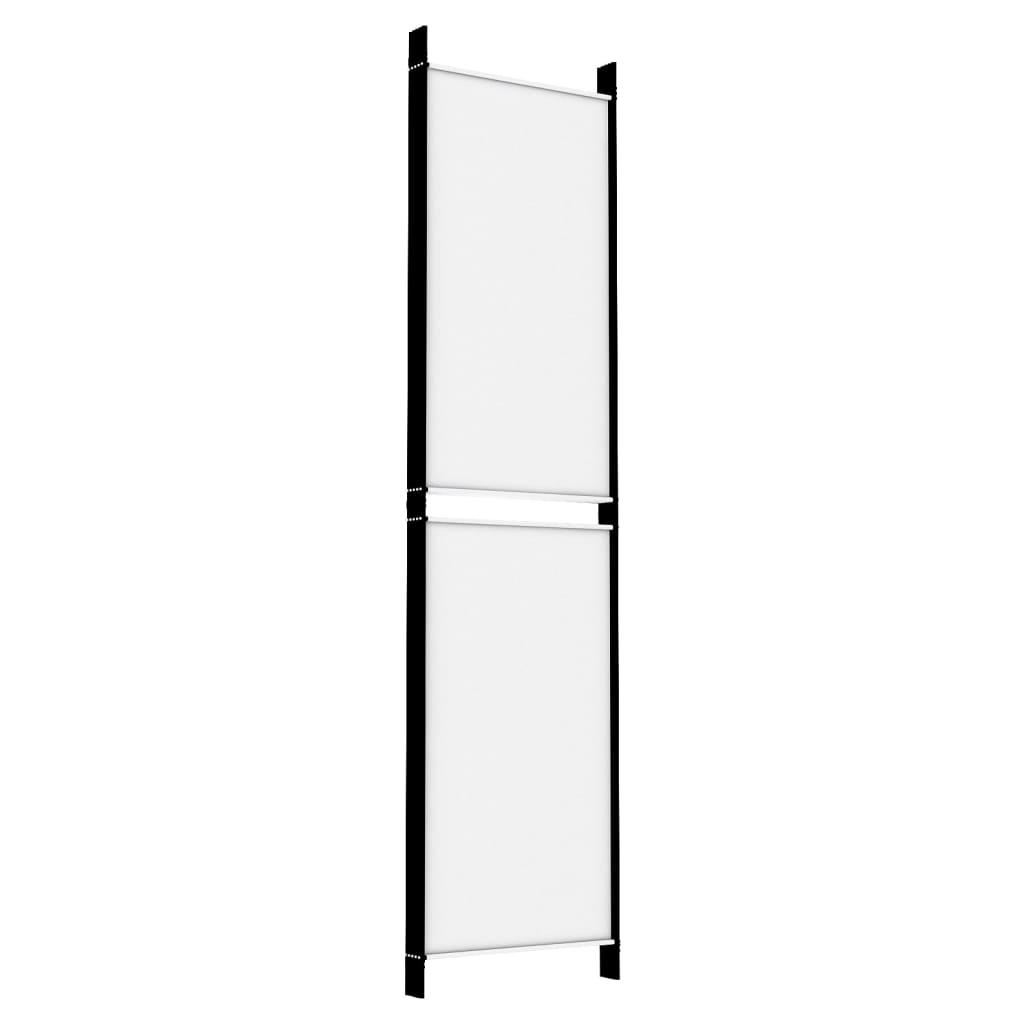 vidaXL Parawan 5-panelowy, biały, 250x200 cm, tkanina