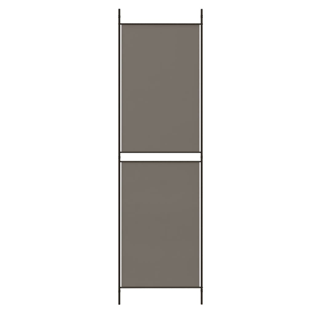 vidaXL Parawan 6-panelowy, antracytowy, 300x200 cm, tkanina