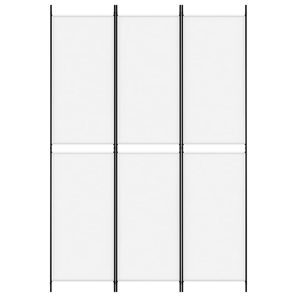vidaXL Parawan 3-panelowy, biały, 150x220 cm, tkanina